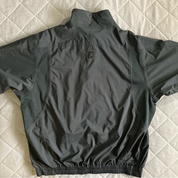 DryJoys by FootJoy Rain Wind Golf Jacket Mens XL Black Removable Long Sleeves - Picture 6 of 15